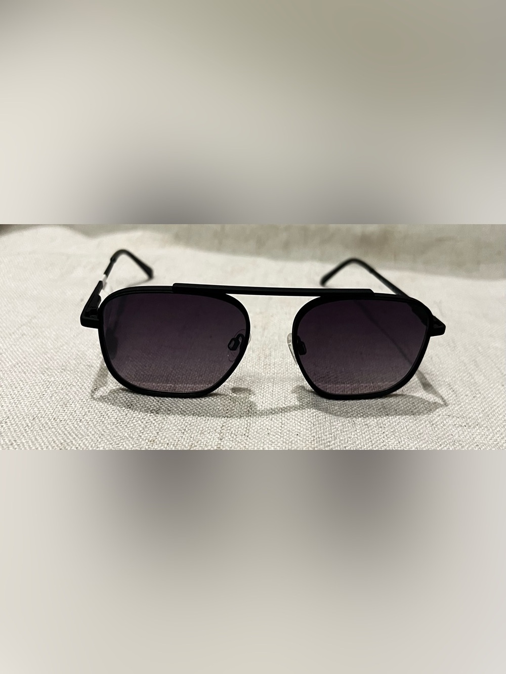 Women's Black Frame‎ Sunglasses with Dark Gradient Lenses Aviator Summer Shades